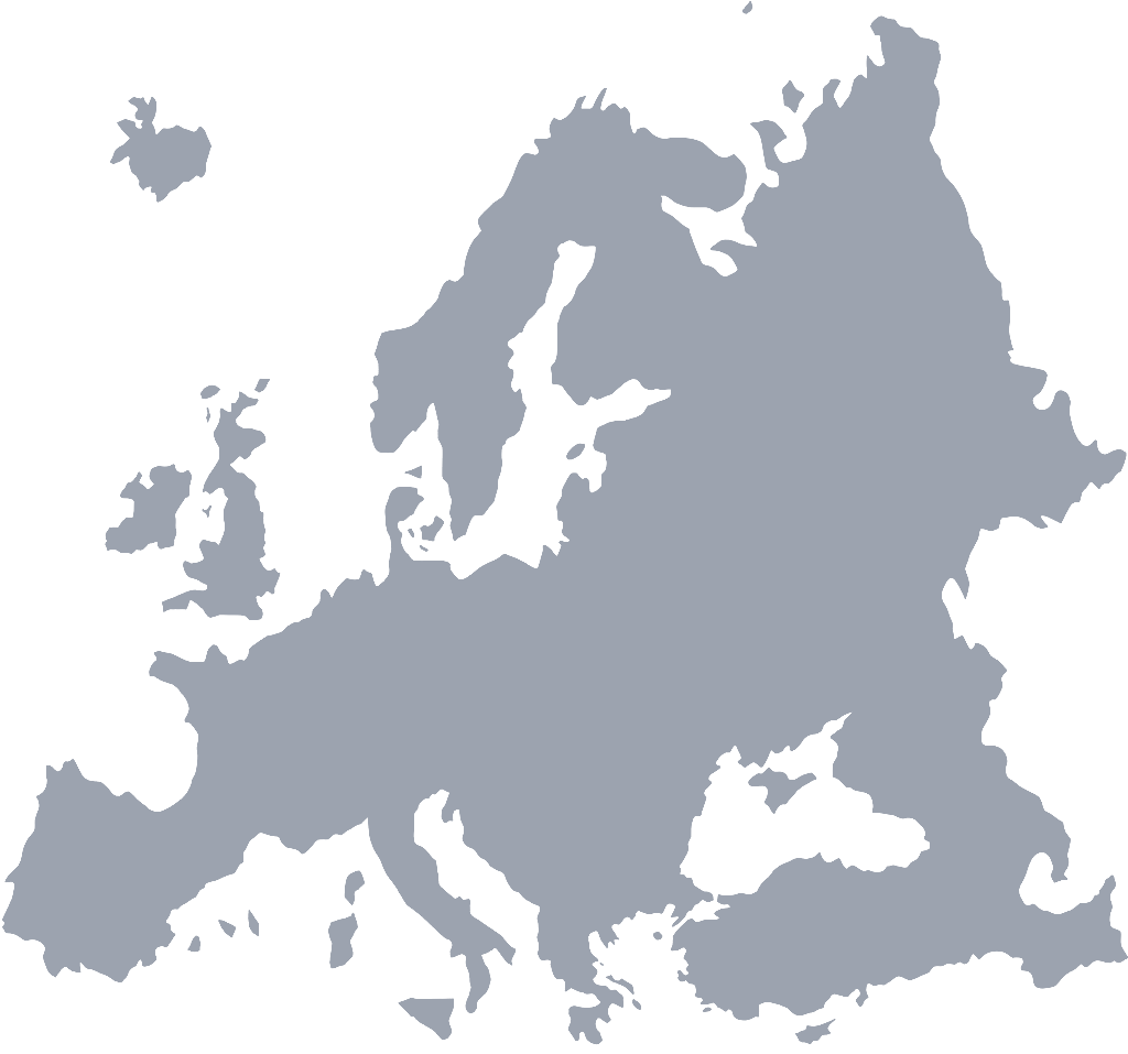 Europe map of INTERNIF host-company markets