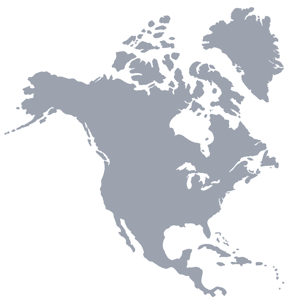 North America map of INTERNIF host-company markets